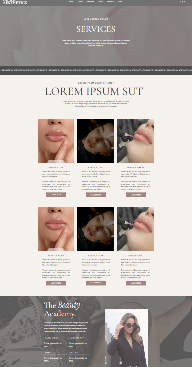 Ember Aesthetics | Showit Website Template for Beauty & PMU Studios