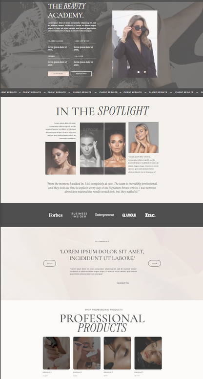Ember Aesthetics | Showit Website Template for Beauty & PMU Studios