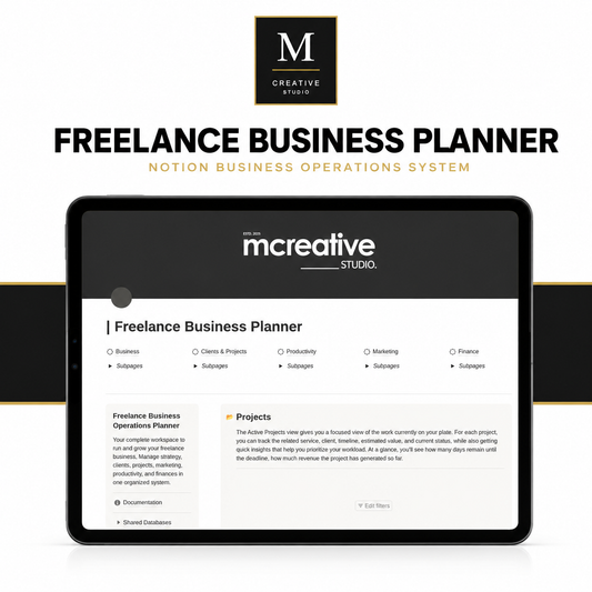 Freelance Business Planner | Notion Business Management Template