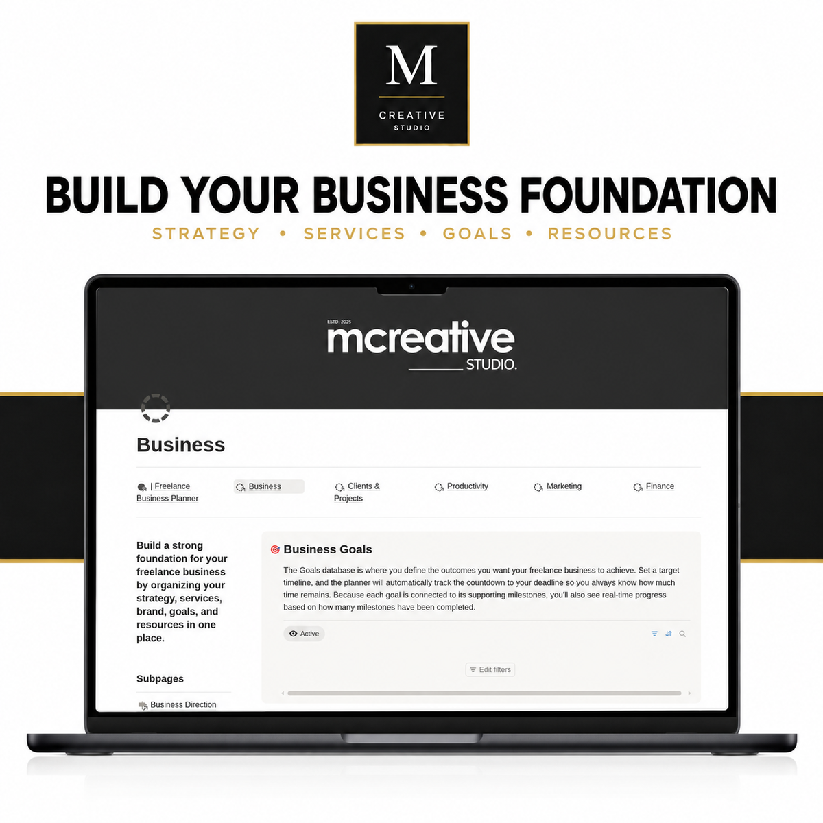 Freelance Business Planner | Notion Business Management Template