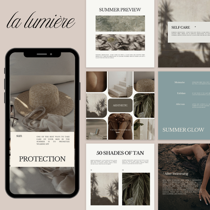 Lumière Social Media Template Kit | 50 Canva Templates for Luxury Brands