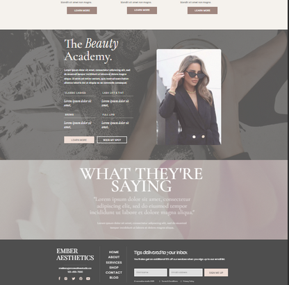 Ember Aesthetics | Showit Website Template for Beauty & PMU Studios