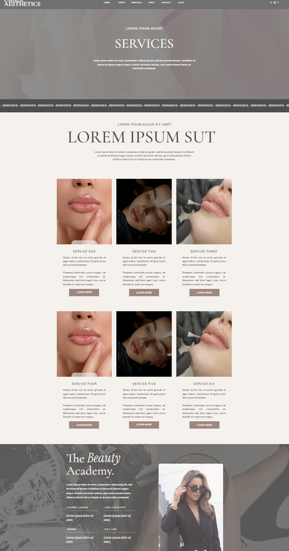 Ember Aesthetics | Showit Website Template for Beauty & PMU Studios