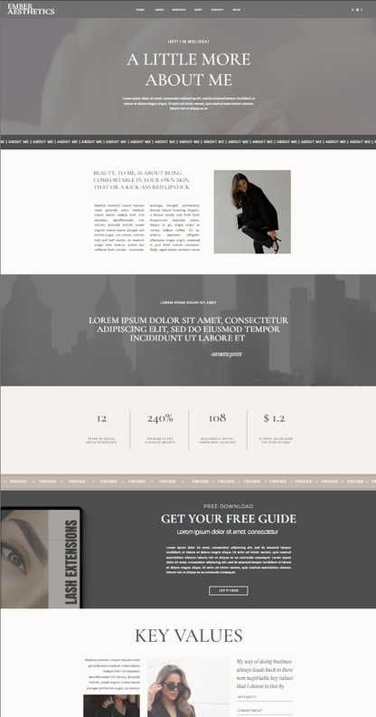 Ember Aesthetics | Showit Website Template for Beauty & PMU Studios