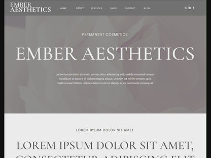 Ember Aesthetics | Showit Website Template for Beauty & PMU Studios